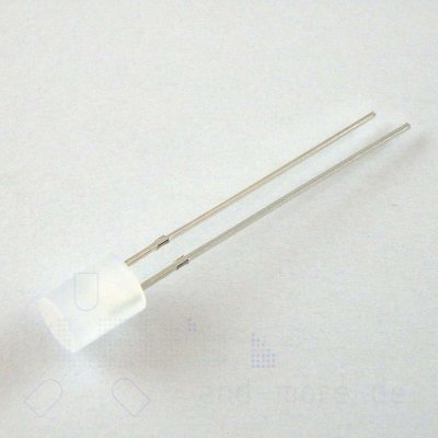 5mm LED Diffus Zylindrisch Warm Weiß 500 mcd 140°
