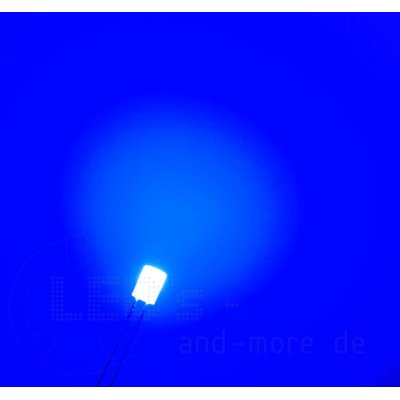 5mm LED Diffus Zylindrisch Blau 220 mcd 140°