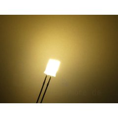 Diffuses 5 x 2 mm Rechteck LED ultrahell Warm Weiß 750mcd...
