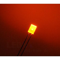 Diffuses 5 x 2 mm Rechteck LED ultrahell Orange 260mcd 124°