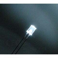5 x 2 mm Rechteck LED ultrahell Weiß Klar 800mcd 80°