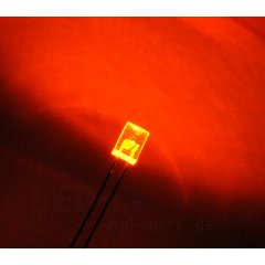 5 x 2 mm Rechteck LED ultrahell Orange Klar 320mcd 80°