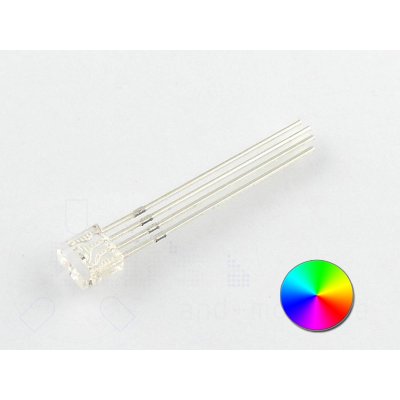 5 x 2 mm Rechteck LED ultrahell RGB Klar 80° gemeinsamer Pluspol
