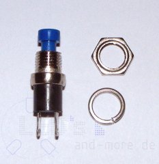 Einbau Taster Blau 250V / 0,5A Schließer Schraubbar