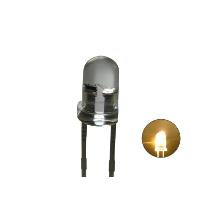3mm Flacker LED Warm Weiß Kerzenlicht 5800mcd 30°