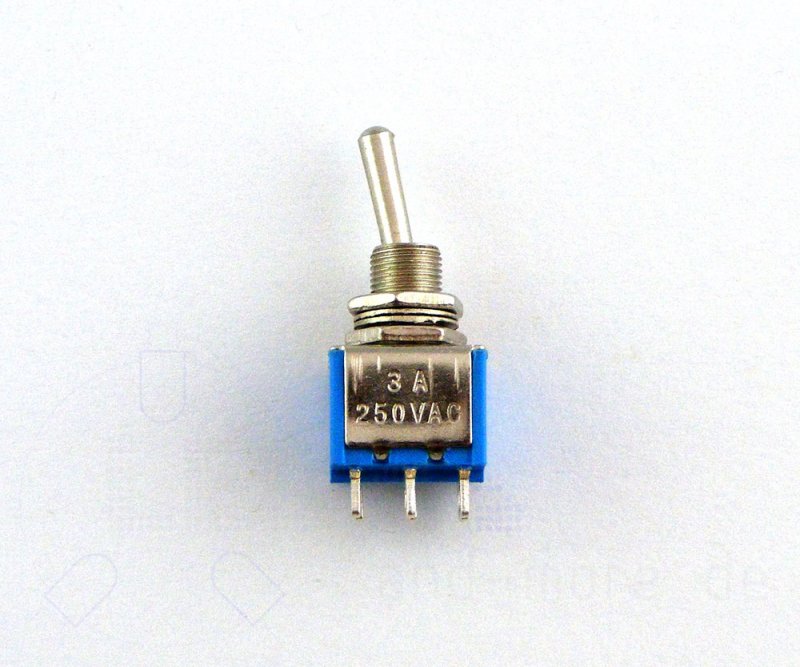 Miniatur-Kipp-Schalter MTS-201 schwarz 2-polig
