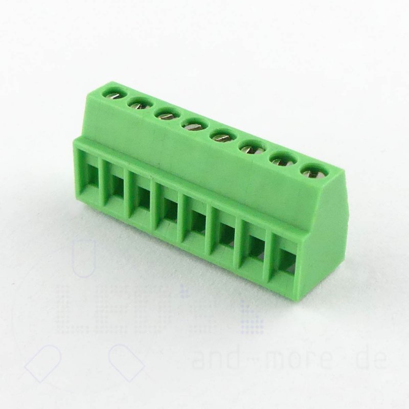 3St Printklemme Mini 2-polig 1-reihig  gerade RM2,54 Print grün Sauro MSD02004 