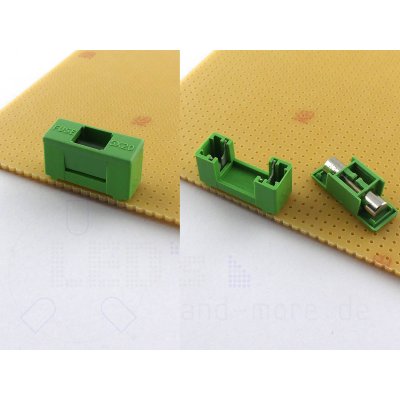 Sicherungshalter klein fr 5x20 mm Feinsicherungen Printmontage Grn