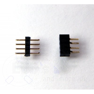 Mini Steckverbinder Stiftleiste 1x4pol RM 1,0 Stecker + Buchse