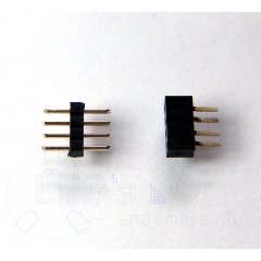 Mini Steckverbinder Stiftleiste 1x4pol RM 1,0 Stecker +...