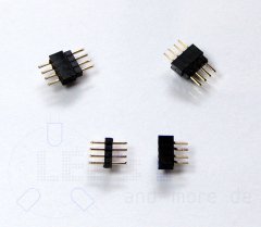 Mini Steckverbinder Stiftleiste 1x4pol RM 1,0 Stecker + Buchse
