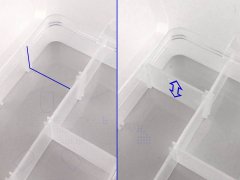 Sortierbox Kunststoff Box klein transparent 15 Fächer variabel