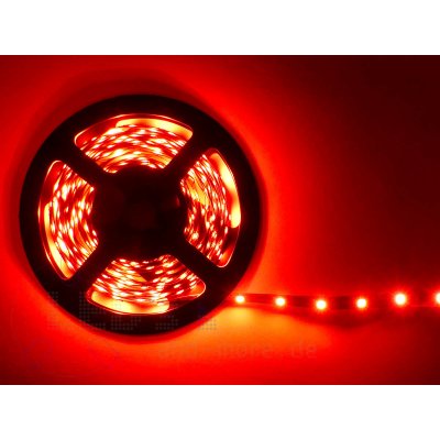 LED Stripe Rot 12 Volt, 300 SMD 2835 LED Band 8 Watt 500cm